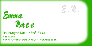 emma mate business card